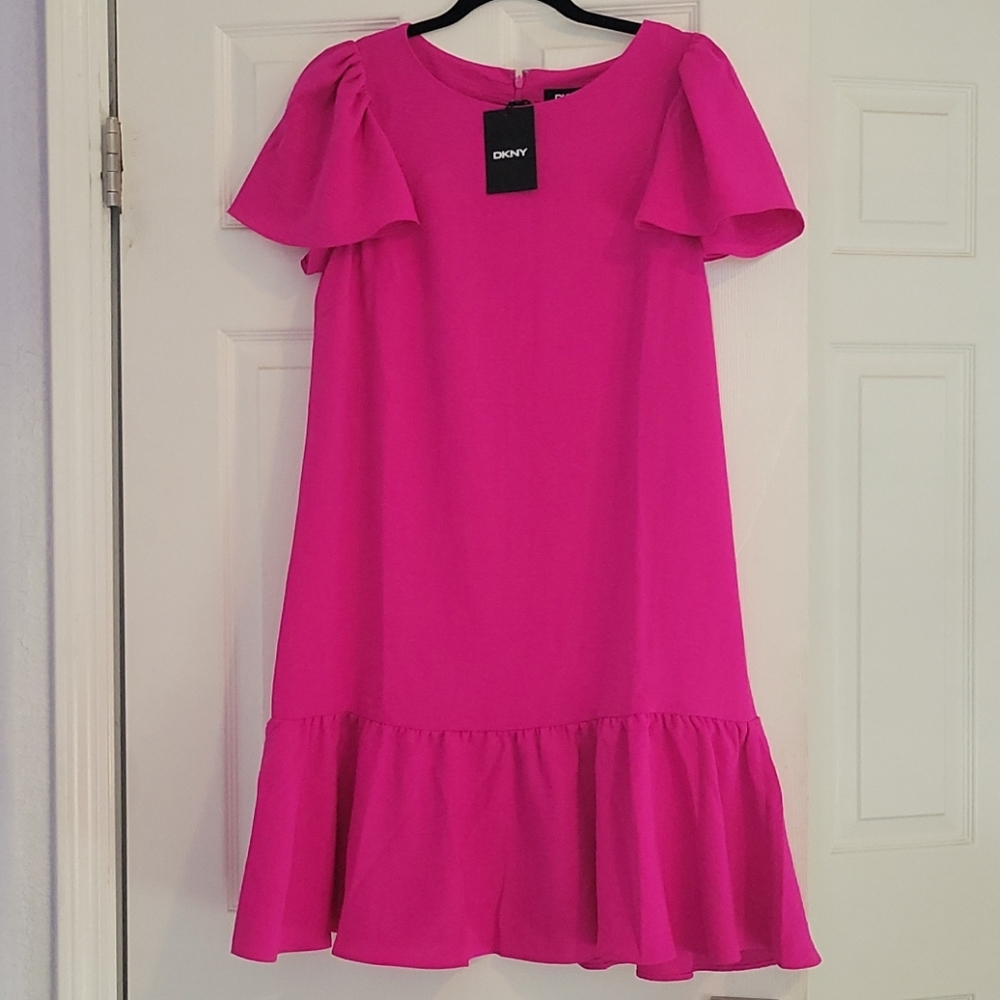 DKNY Raspberry dress - Picture 3 of 10